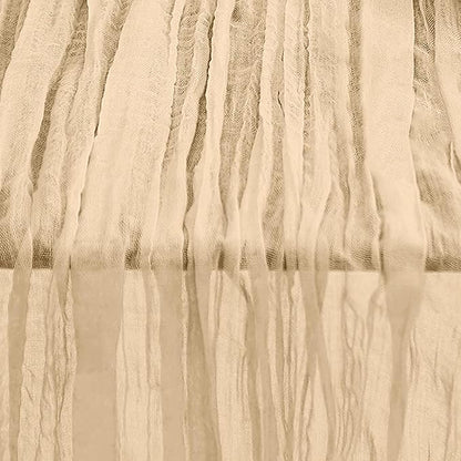 10 Pack Nude Cheesecloth Table Runner 35x120 Inch 10Ft Rustic Gauze Cheese Cloth Table Runner Sheer Cheesecloth Table Runners for Wedding Party Bridal Shower Decoration