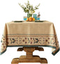 patdrea Designer French Small Rectangular Tablecloth,Beige Anti-Wrinkle Durable Floral Farmhouse Table Cloth,Decor Tables Covers for Kitchen Dining,Tea Party,Christmas,Thanksgiving,55"x71"-Fram