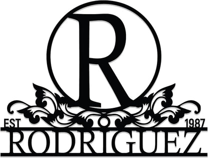 Personalized Metal Name Signs, Split Letter Monogram Wall Art Decor, Durable Steel Family Last Name Decor, Custom Signs Indoor or Outdoor, Personalized Wedding Gifts, Housewarming Gift