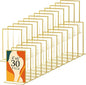 Hoteam 30 Pack 4 x 6 Clear Acrylic Sign Holder with Gold Borders, Gold Picture Frame, Double Sided Wedding Table Number, Acrylic Menu Stands for Wedding Table, Restaurant Sign, Photos