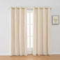 FANLI 2 Panels Star Blackout Curtains for Kid Girls Bedroom Living Room Darking Stripe Double Layer Star Cut Out Wall Home Decor Gradient Grommet Window Curtains (Beige 95L)
