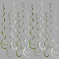 36Pcs Olive Green Hanging Swirl Decorations Ombre Sage Green Felt Swirl Streamer Spiral Ceiling Garland for Neutral Baby Shower Birthday Wedding Engagement Safari Jungle Woodland Party Supplies