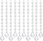 10 PCS Crystal Garland Strands, 33ft Hanging Crystal Strings for Window Curtains Doorway Decorations, Acrylic Clear Maple Leaf Crystal Ornaments for Christmas Tree, Wedding Party Home Chandelier Decor
