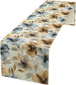 Poppy Floral Table Runner, Watercolor Brown Blue Flowers Blossom Summer Nature Table Runner for Kitchen Dinning Table Runner Decor Home Wedding Party Holiday, 13x36 Inch