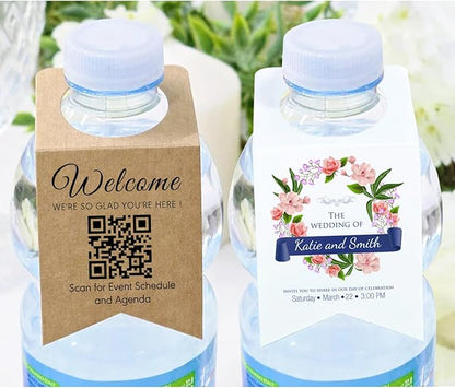 Custom Water Bottle Hang Tags,Wine Bottle Labels Hangover Kit Tags,Personalized Water Bottle Labels for Reception,Welcome Bottle Tag for Hotel,Wedding,Birthday,Housewarming