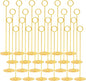 Urban Deco 24PK Table Number Holders Place Card Holders 12 Inch Table Card Holders Steel Card Holders for Photos, Food Signs, Memo Notes, Weddings, Restaurants, Birthdays (Gold 24PK)