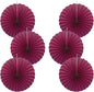 BARTHEW Red Party Decorations,Paper Decorations for Party,Girls Party Decorations Party Paper Fans Bulk 16in,Anniversary Decorations for Party 30 Color DIY Set （Wine Red）