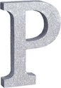 TONIFUL 8 Inch Silver Glitter Letter P Table Centerpiece A-Z Silver Birthday Party Decorations,Silver Alphabet P for Birthday,Chrismas,Graduation,Bridal Shower,Wedding,Anniversary Party Supplies