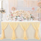 6ft Champagne Table Skirt for Rectangle Tables or Round Tables Champagne Tutu Tulle Table Skirt Cloth for Wedding Baby Shower Birthday Party Dessert Buffet Banquet Decorations