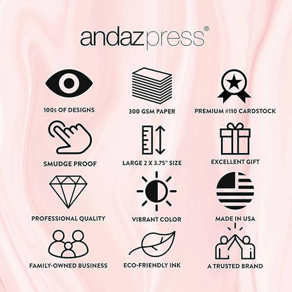 Andaz Press 100-Pack Personalized Thank You Tags with Bakers Twine Chalkboard Florals Custom Cardstock Gift Tags for Wedding Party Favors 2 x 3.75-Inches
