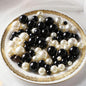200 Pcs Vase Filler Beads Black and White Pearl Beads for Vase No Hole Pearls for Centerpieces Vases DIY Home Table Party Decor DIY Wedding 8/14/20mm