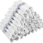 50Guests Pre Rolled Silver Plastic Silverware Sets - Heavy Duty Silver Cutlery - Include 50 Pack Wrapped Disposable Utensils with Napkins for Parties & Dinners & Weddings
