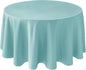 Biscaynebay Round Tablecloth 90 Inch-Auqa Blue Outdoor Fabric Table Cover-Small Circle Folding Table Cloths Linen Water Resistant for Kitchen Dining Picnic Patio Outdoor Party Restaurant Tables