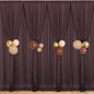 40 ft x 10 ft Wrinkle Free Brown Backdrop Curtain for Parties, Wedding Brown Photo Backdrop Drapes, Fabric 8 Panels 5ft x 10ft for Baby Shower Photoshoot Engagement Birthday Photography Background