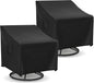 Outdoor Swivel Chair Covers Waterproof, Outdoor Rocking Chair Covers 2 Pack, Patio Chair Covers for Outdoor Furniture Fits up to 31.5W x 33.5D x 36H inches, Black
