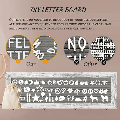 Picture Frames Collage Wall Decor Hanging Photo Display, Birthday Gifts for Mom Grandma Teen Girl, Felt Letter Board with 270 Letters and 30 Clips, Unique DIY Collage Picture Frames for Mothers Day
