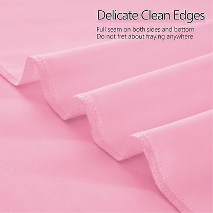 10ft x 10ft Thick Pink Backdrop Curtains for Parties, 2 Panels 5ft x 10ft Non See Through Pink Polyester Wedding Drapes Photo Backdrop for Birthday Party Graudation Photography Home Decor