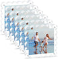Acrylic Picture Frames. 5×5inch 6Pack - Double-Sided Scalloped Photo Frame, 20mm Ultra-Clear Block, Modern Desktop Display for Home/Office Decor (6 Pack, 5X5)