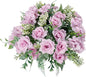 Artificial Flower 5 Branches Artificial Silk Fake Flowers Bouquet Small Roses for Wedding Home Office Tables Decor 4 Packs(Light Purple)