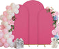 Wedding Arch Covers Arch Backdrop Cover Arch Stand Covers 7.2FT 6.6FT 6FT Set of 3 Arch Cover Spandex Fabric Stretchy Backdrop for Wedding Birthday Party Decoration Baby Shower (Rose Red)