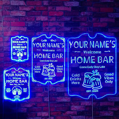 ADVPRO Personalized Your Name Home Bar RGB Dynamic Glam LED Sign - Cut-to-Edge Shape - Smart 3D Decoration - Multicolor Signage st06s43-fnd-p11-tm-c