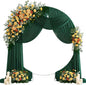 Wedding Arch Draping Fabric 29" x 19Ft Sheer Drapes for Backdrop Wedding Ceremony Reception Ceiling Decor Curtain Baby Bridal Shower Decoration (Hunter Green, 3 Panels)