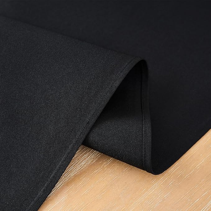 2 Pack Black Long Table Runner 12 x 108 Inch Solid Color Farmhouse Runners Coffee Table Dresser for Daily Party Home Decoration