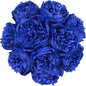 U'Artlines Artificial Peony Silk Flower with Stems 10pcs Real Look Vintage Peonies for Home Wedding Decoration (Navy Blue)