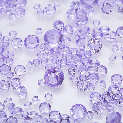 Vase Fillers for Centerpieces Home Deco,8700 Pieces Purple Diamond Table Confetti,Fake Plastic Gems for Bridal Shower,Wedding & Party Decorations