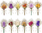 12/24 PCS Charming Dried Flowers Bouquet for Vase Various Dried Wildflowers with Stems Mini Handmade Wildflowers Natural Real Flowers Bulk Flowers Craft (Forget Me Not, 12 PCS)