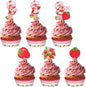 Treasures Gifted Officially Licensed Strawberry Shortcake Cake Decorations - 24 Cupcake Toppers & Wrappers - Strawberry Shortcake Baby Shower Decorations - Birthday Party Supplies