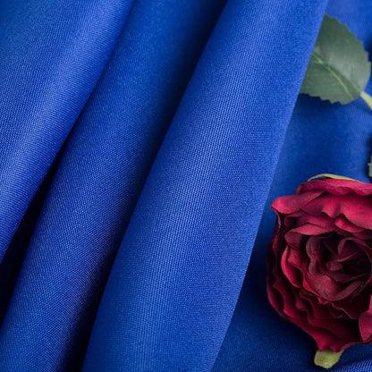 Ascoza 2pack 108 Inch Royal Blue Round Tablecloth in Washable Polyester Fabric for Wedding/Banquet/Restaurant/Parties