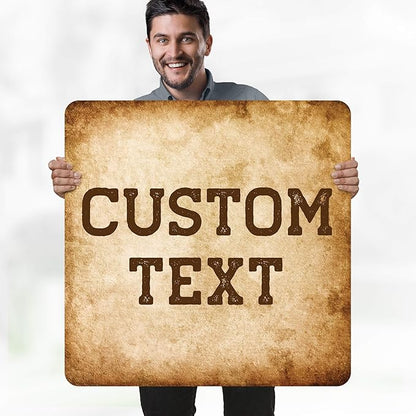 Custom Sign, Custom Street Sign, 11 Font Colors, 13 Font Styles, 4 Hole Options, 22 Sizes, 30x30 Inches, Rust Free DiBound, Fade Resistant, Made in USA by My Sign Center (Vintage)