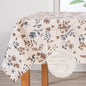 MYSKY HOME Rustic Tablecloth Classic Brown Leaves Printed Linen Fabric Table Cover Waterproof Fabric Tablecloth Farmhouse Decoration 60x102 Inches Rectangle/Oblong for Kitchen Dining and Outdoor Use