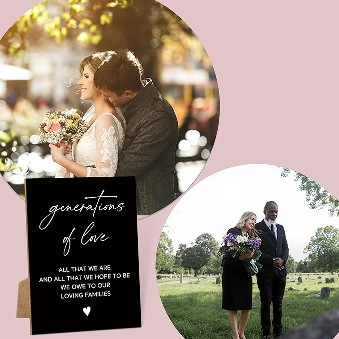 Wedding Signs for Reception, 8x11 Black Minimalist Style Love Signs for Wedding, Memorial Table Sign for Wedding, Bridal Shower Decor, Weddings Reception Decor-16