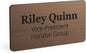 ExcelMark Custom Name Tag - Engraved Name Badge with Pin or Magnetic Backing, 16 Colors, 6 Fonts, and 2 Sizes to Choose from (Bronze w/Black Letters, 1.5"x 3")