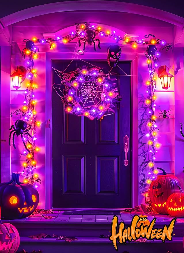 Moonflor 10FT Fairy Lights Color Changing - 100 LED 22 Colors Cluster Fairy Lights with Remote, Firecracker String Lights with 12 Modes, Halloween Fairy Lights for Bedroom Indoor Classroom Christmas