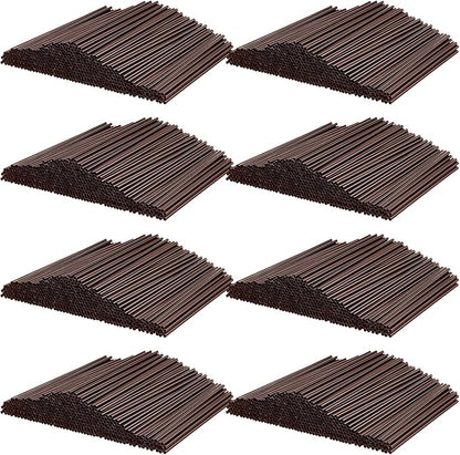 6000 Count Coffee Cocktail Stirrers Straws Disposable Plastic Sip Stir Sticks Cocktail Drink Stirrers Sticks Cups Straws for Bars Juice Drinking(Coffee,5 Inch)