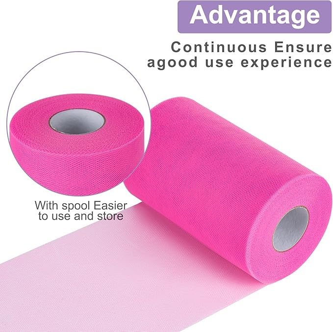 Peacock Blue Tulle Fabric Rolls 6 Inch by 100 Yards (300 feet) Tulle Roll Spool Fabric for DIY Tutu Skirt Baby Shower Birthday Party Wedding Decorations Christmas Craft Supplies (Peacock Blue)