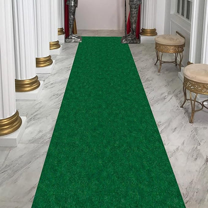 Ottomanson 2'7" x 10' Hallway Runner with Scraper Pile - Extra Durable Non-Slip Rug Mat for Indoor & Outdoor Use - Ideal for Kitchen, Entryway & Garage - High-Traffic Carpet, Green
