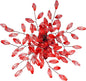 Christmas Napkin Rings Set of 6 for Dining Table Decoration Parties Everyday Metal Napkin Holder Leaf Red (Pack of 6)
