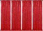 Red Sequin Backdrop 4 Panels 2FTx8FT Christmas Party Backdrop Curtains Photo Background Drapes Glitter Birthday Bridal Backdrop Drapes