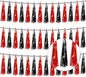 3P Metallic Fringe Tassel Banner Garland Foil Tinsel Streamer Wall Hanging Curtain Backdrop Banner for Parade Floats, Halloween Decorations, Christmas Day Party Decoration(Black red)