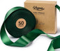 Forest Green Satin Ribbon 1-1/2 Inch x 50 Yards Double-Faced Ribbons for Christmas Gift Wrapping Crafts Flower Bouquet Wedding Paper Bows Invitations