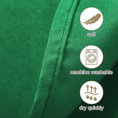 Ascoza 2pack 70 Inch Emerald Round Tablecloth in Washable Polyester Fabric for Wedding/Banquet/Restaurant/Parties