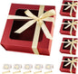 Red Gift Boxes with Window,7.5"x7.5"x3.1" Bridesmaid Boxe for Gift Giving,Birthday Gift Box with Magnetic,Closure Lid Gift Boxes for Presents,Cute Boxe,Luxury for Gift Packaging,Gift Box for Wrapping Gifts