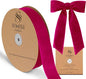 Hot Pink Velvet Ribbon 1.5'' 25 Yards for Christmas Tree, Gift Wrapping, Flower Bouquet, Wreath Decorations, Bow Making