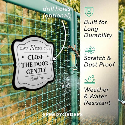 Custom Outdoor Signs - Personalized Aluminum - Waterproof Made in USA - Design 3 Metallic Silver 24x24 In