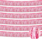 6 Pack 10 Feet Pink Foil Fringe Garland Metallic Tinsel Streamers Banner Wall Hanging Curtain Backdrop for Parade Floats, Birthday, Graduate, Mother's Day, Wedding Party Decoration