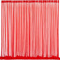 10x10 Red Tulle Backdrop Curtains for Parties, Sheer Backdrop Curtain Wedding Photo Background Drapes for Baby Shower Photography Birthday Party